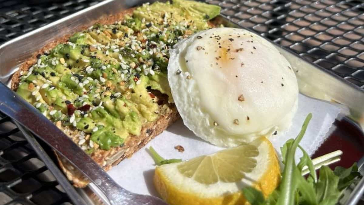 The Pour's Avocado toast with poached egg