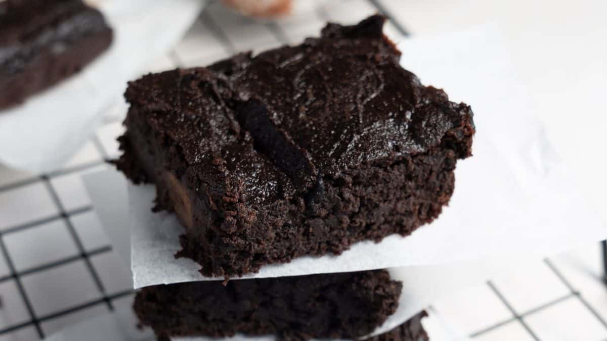 Brownies made of sweet potato.