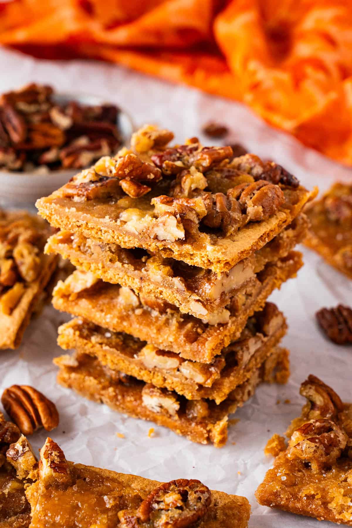stack of Pecan Pie Bark