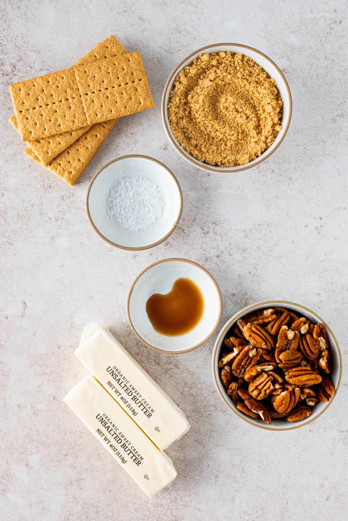 ingredients needed to make Pecan Pie Bark