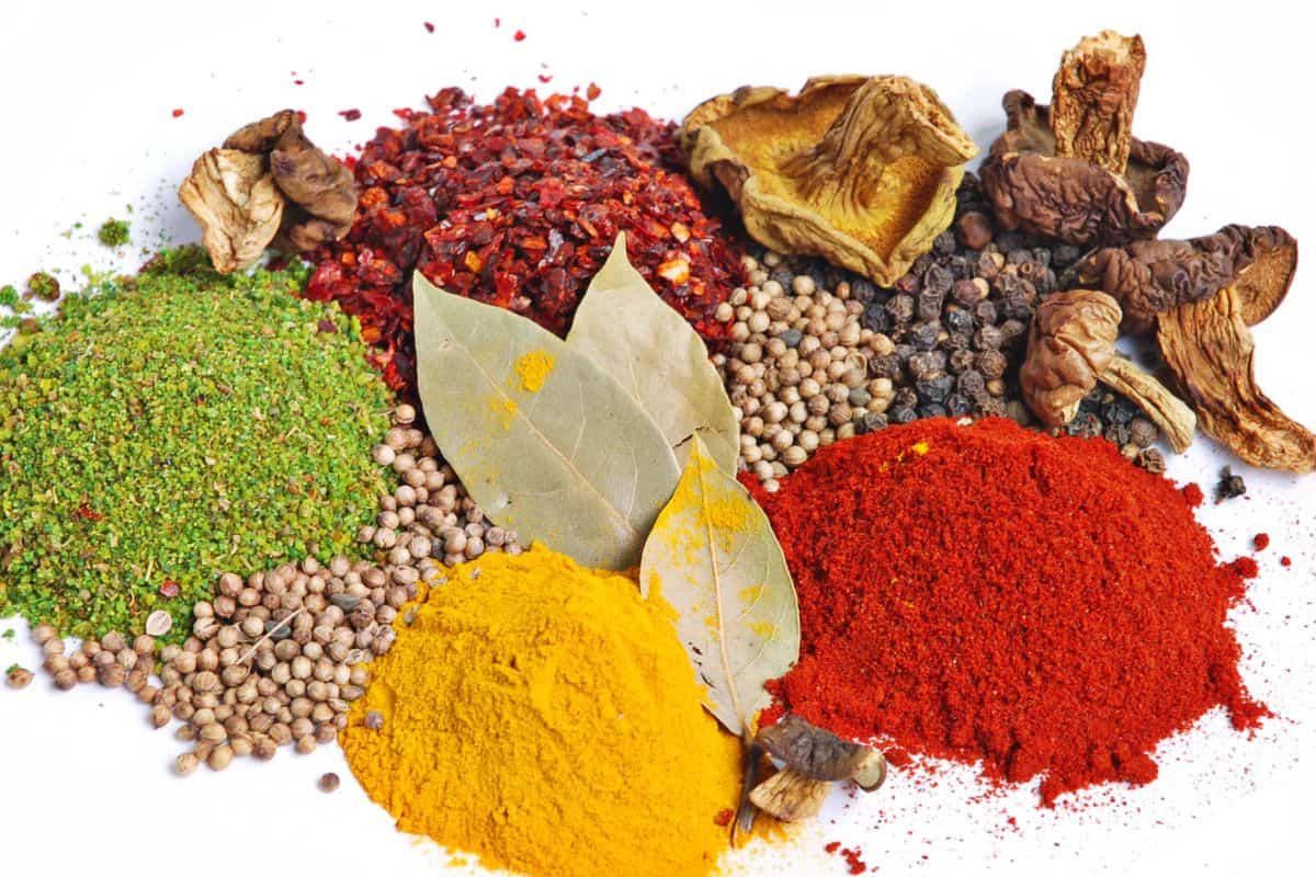 piles of spices
