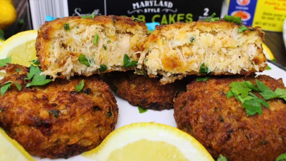 Air fried crab cakes from Aldi