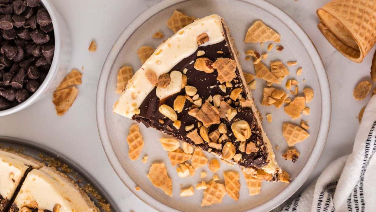 A slice of drumstick pie. 