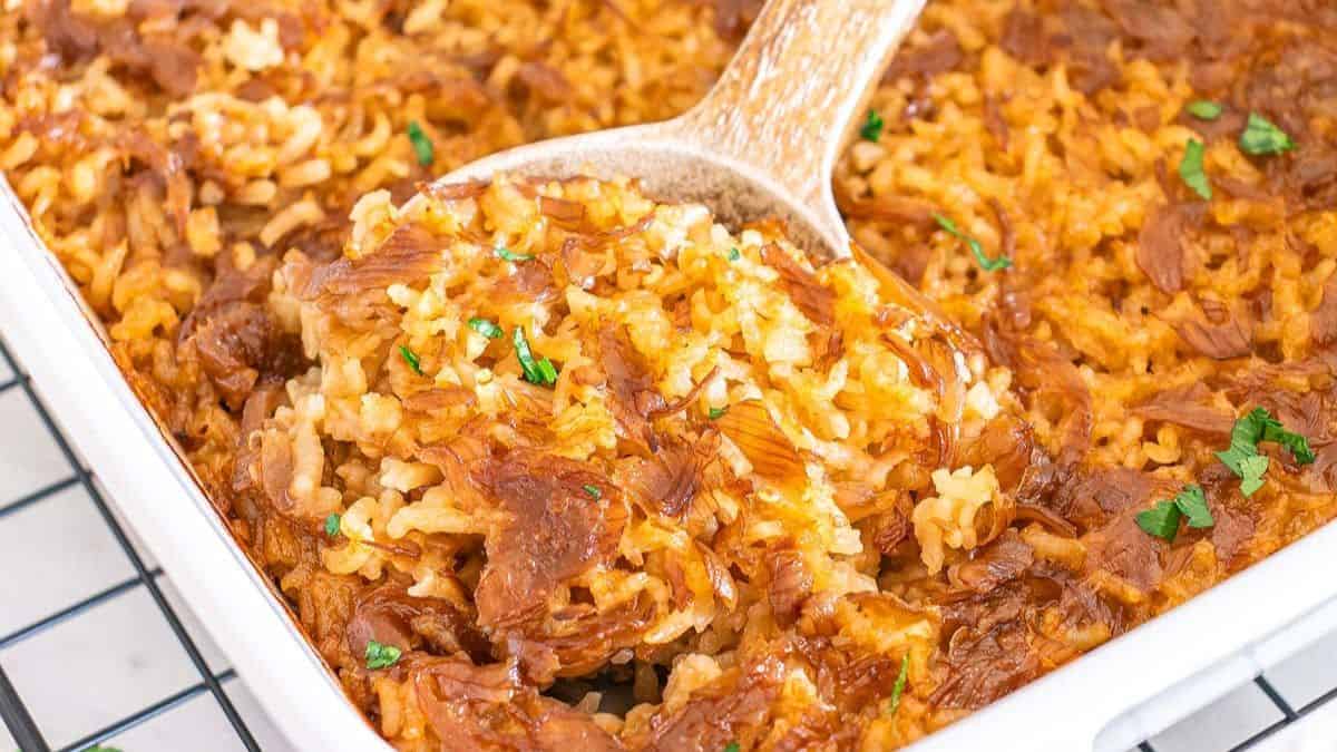 A serving of butter rice.