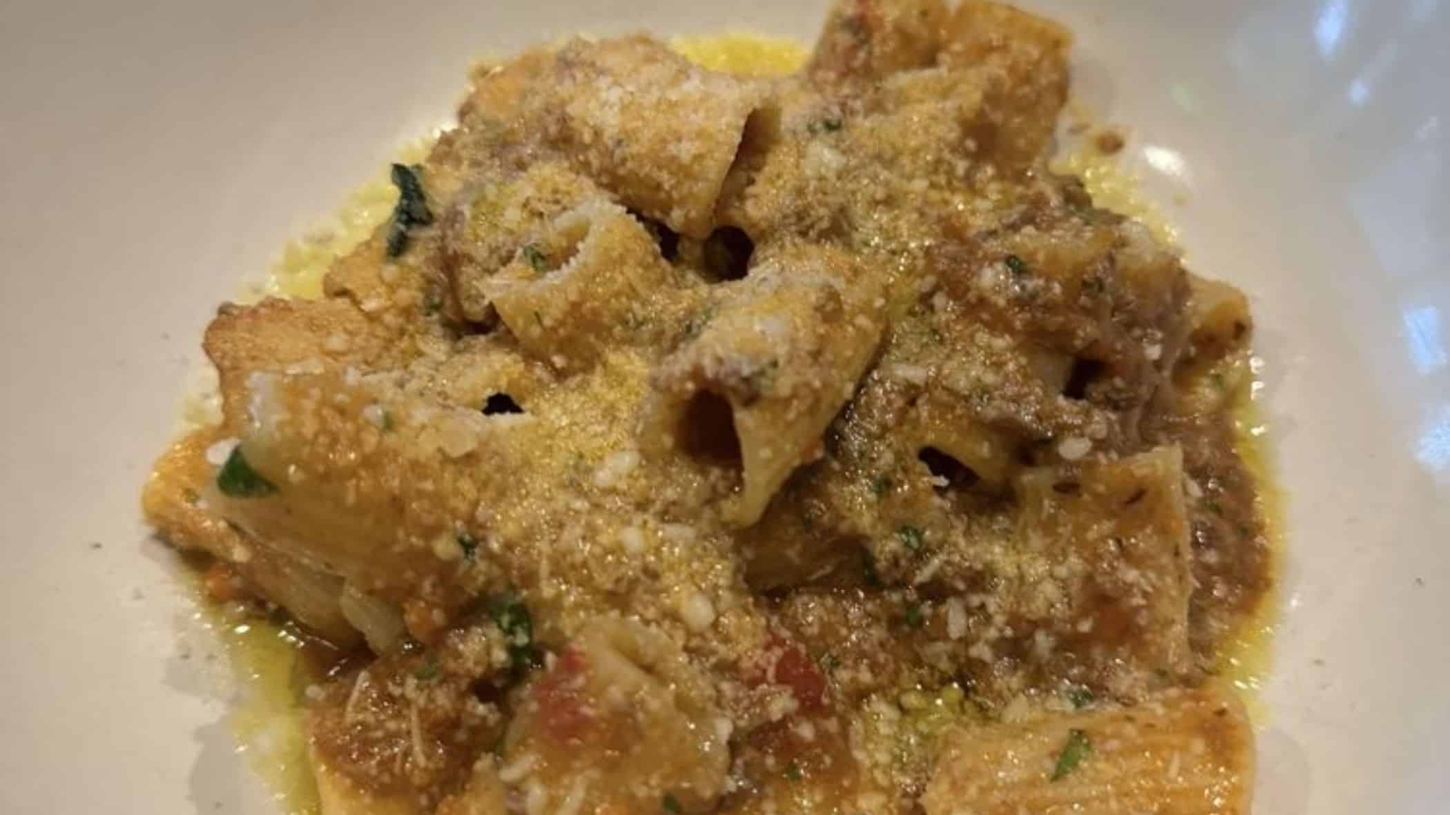 A plate of Rigatoni