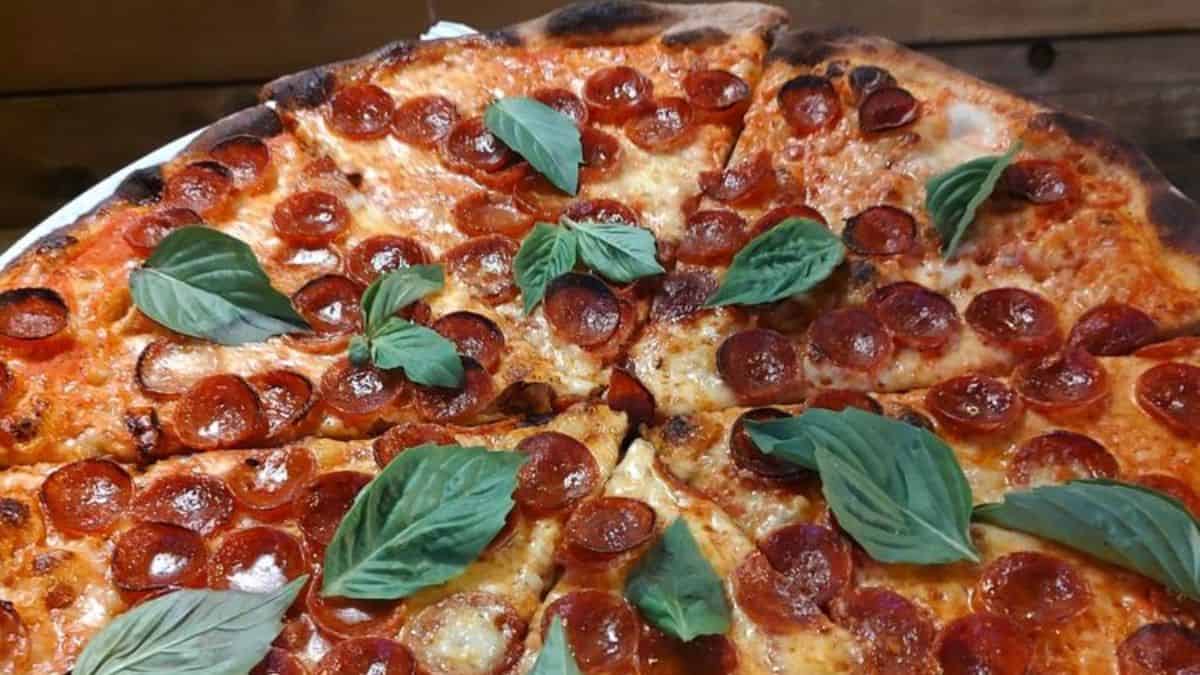 Pepperoni with basil