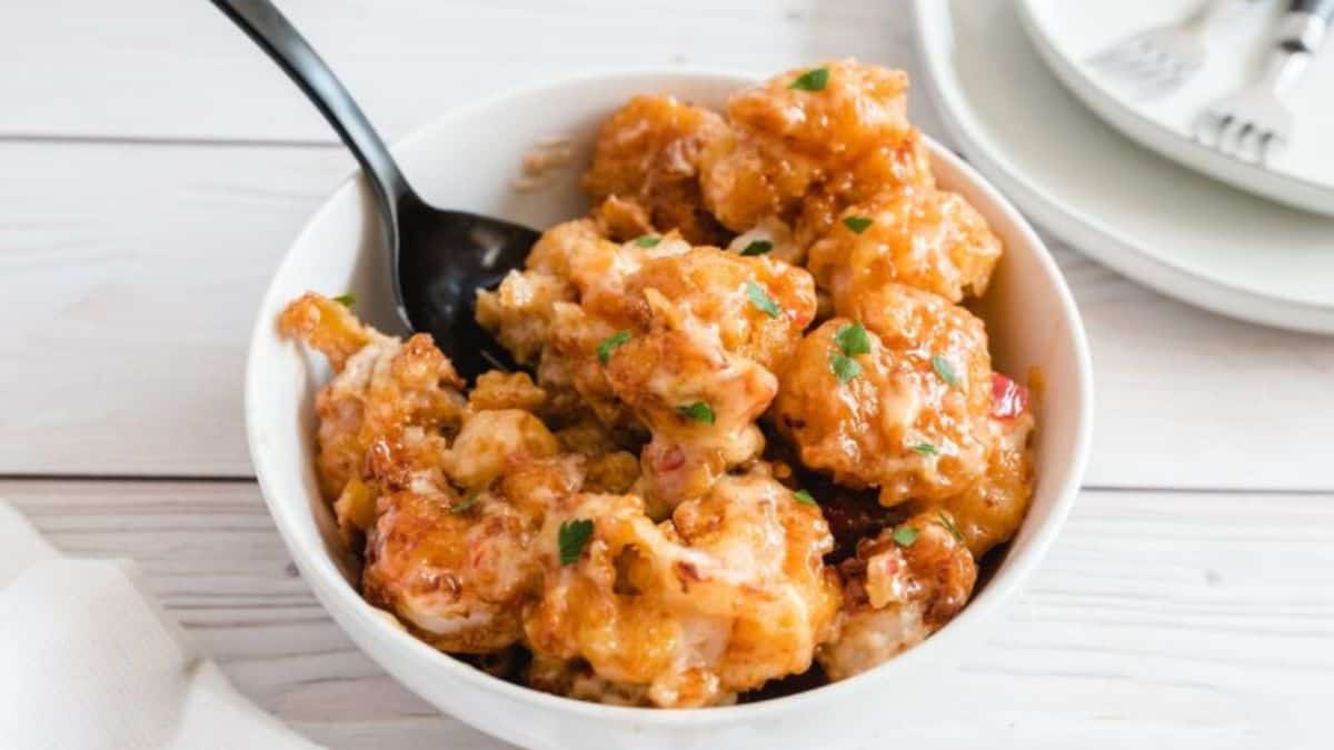 Bang Bang Shrimp served in a bowl. 