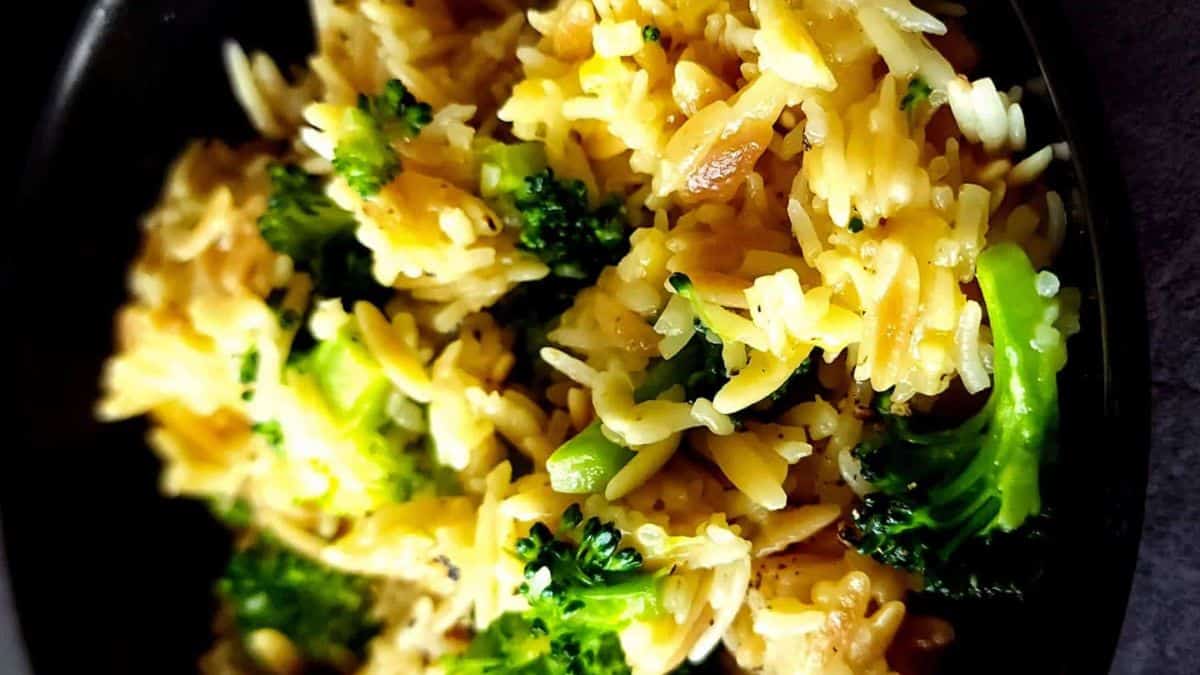 Freshly cooked Broccoli Au Gratin Rice A Roni
