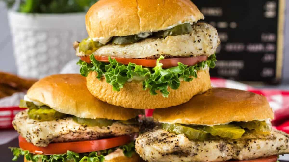 A few pieces of Chicken Sandwich.