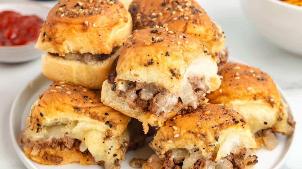 A few servings of Cheeseburger Sliders.