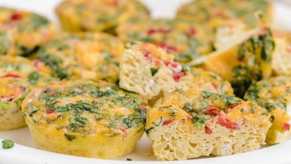 A couple of pieces of Egg Bites.