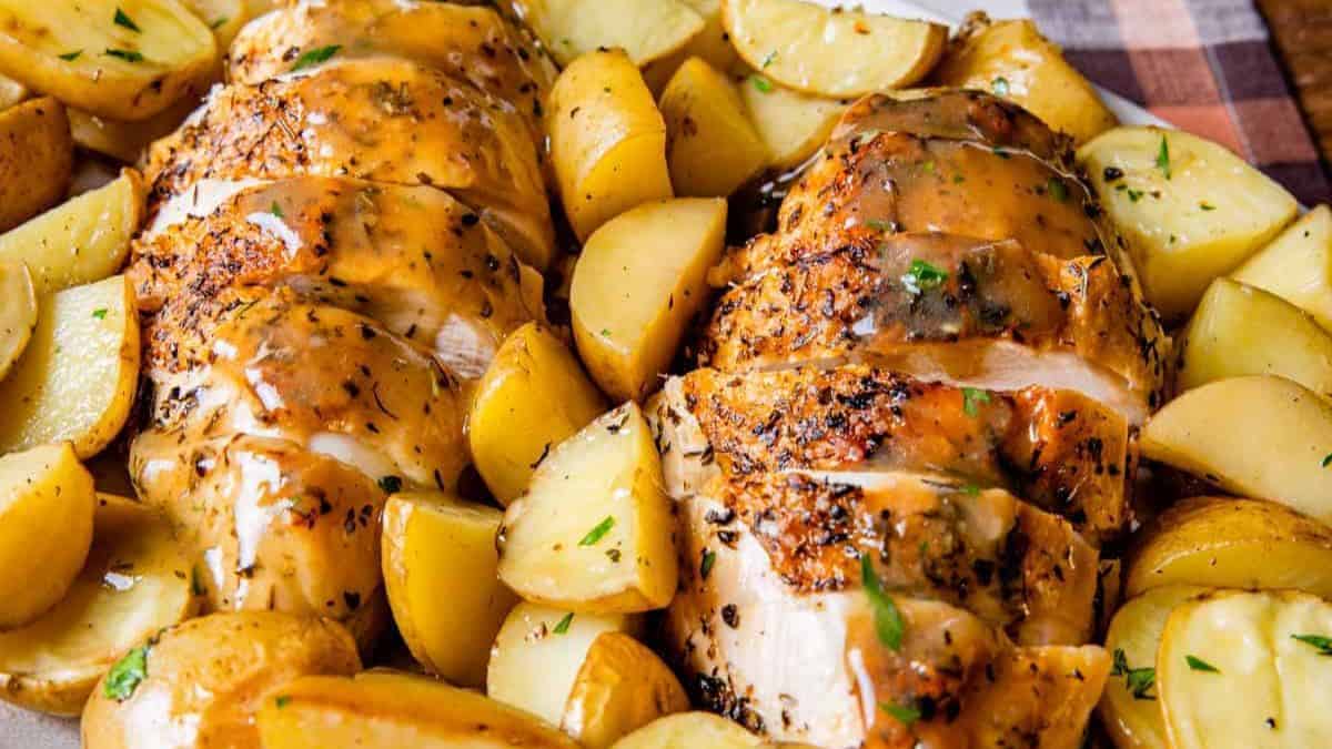 Roasted Cast Iron Chicken Breasts and Potatoes