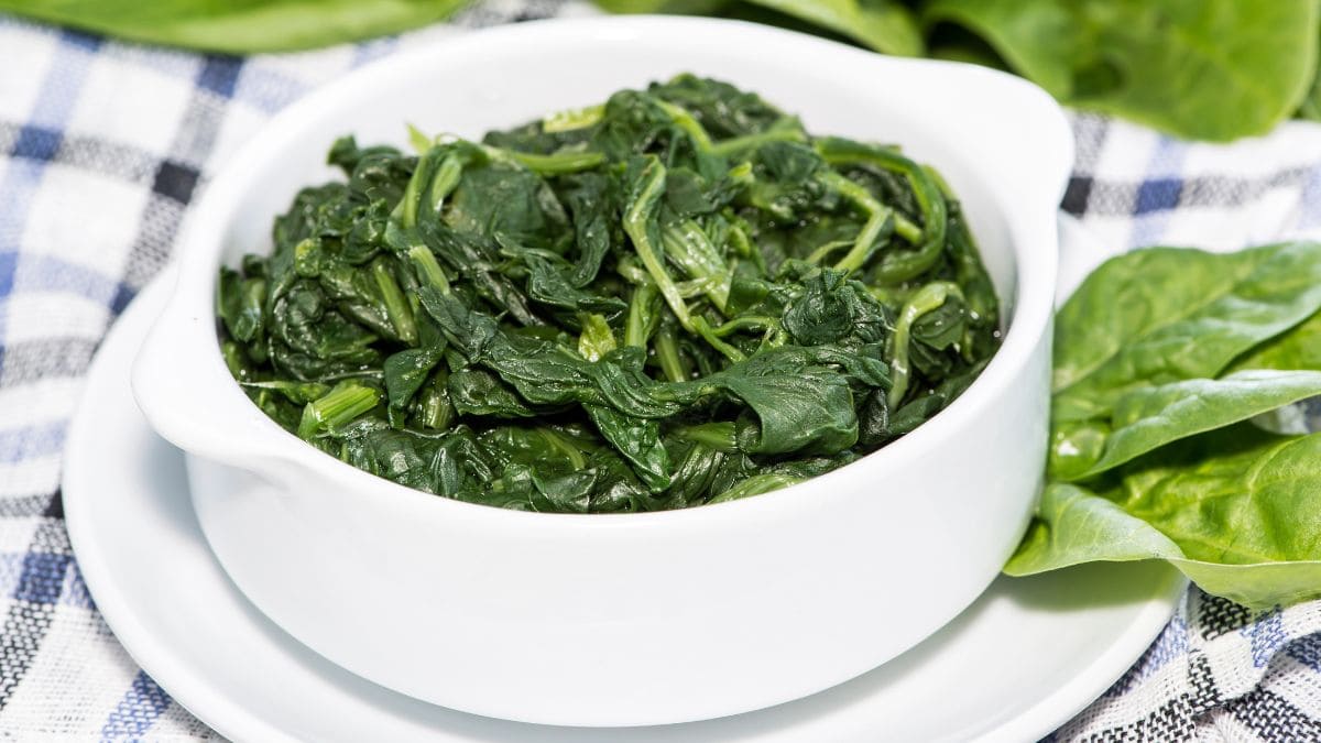 cooked spinach