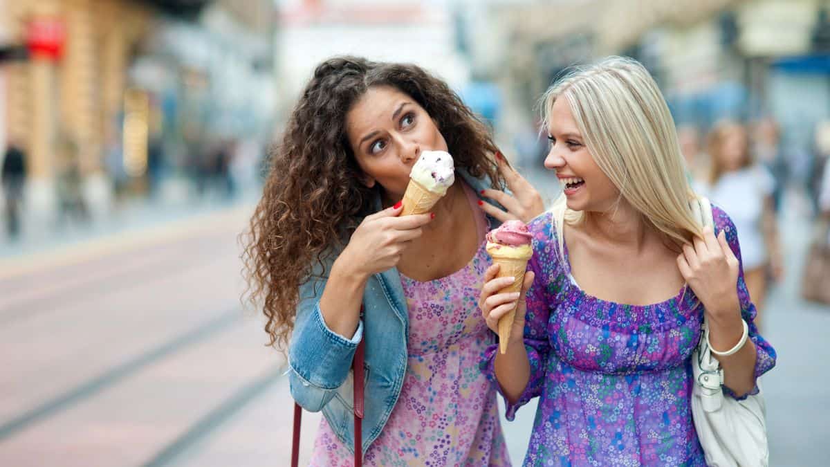 friends eating ice cream