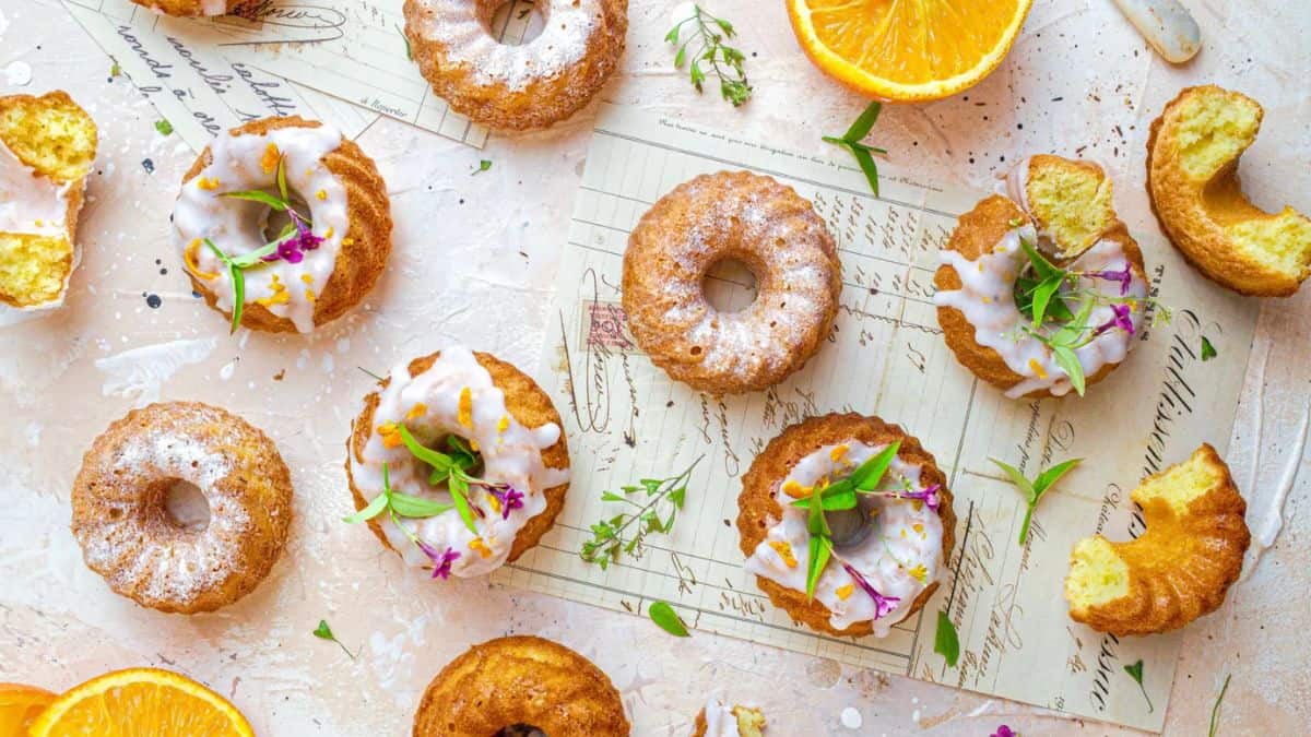 Baby Bundt Cakes with Orange and Cardamom