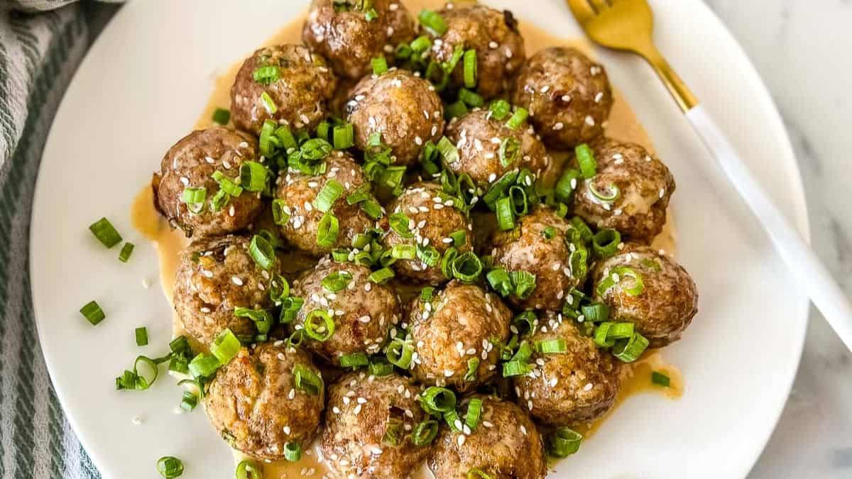 Spicy Meatballs served on a plate.