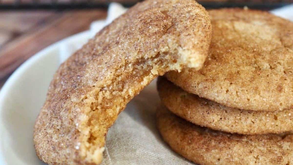 A couple of pieces of Chewy Cookie Butter Snickerdoodles.