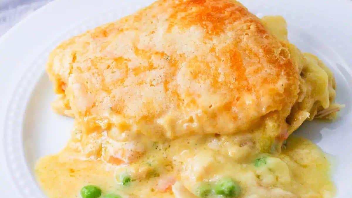 A serving of Chicken Cobbler.