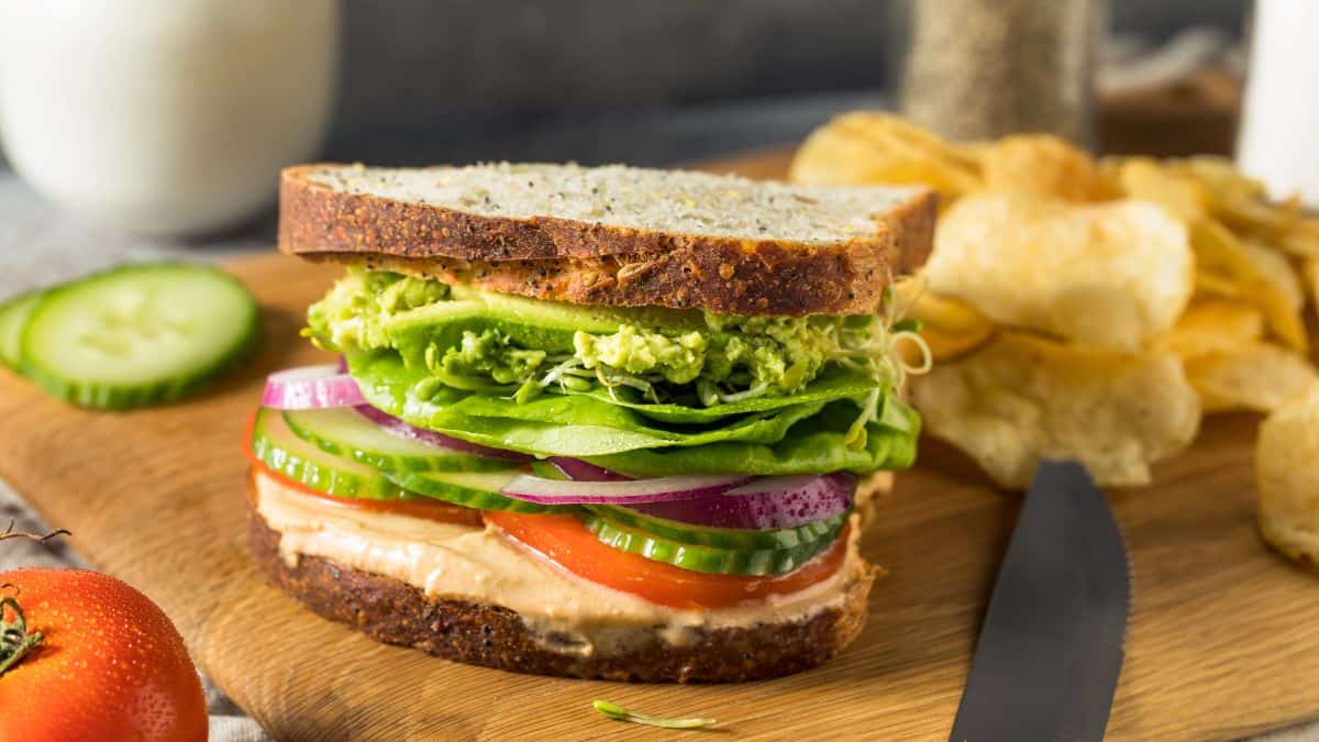 Hummus and Veggie Sandwich