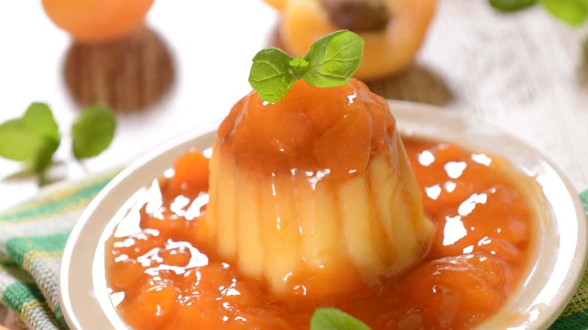 peach flan
