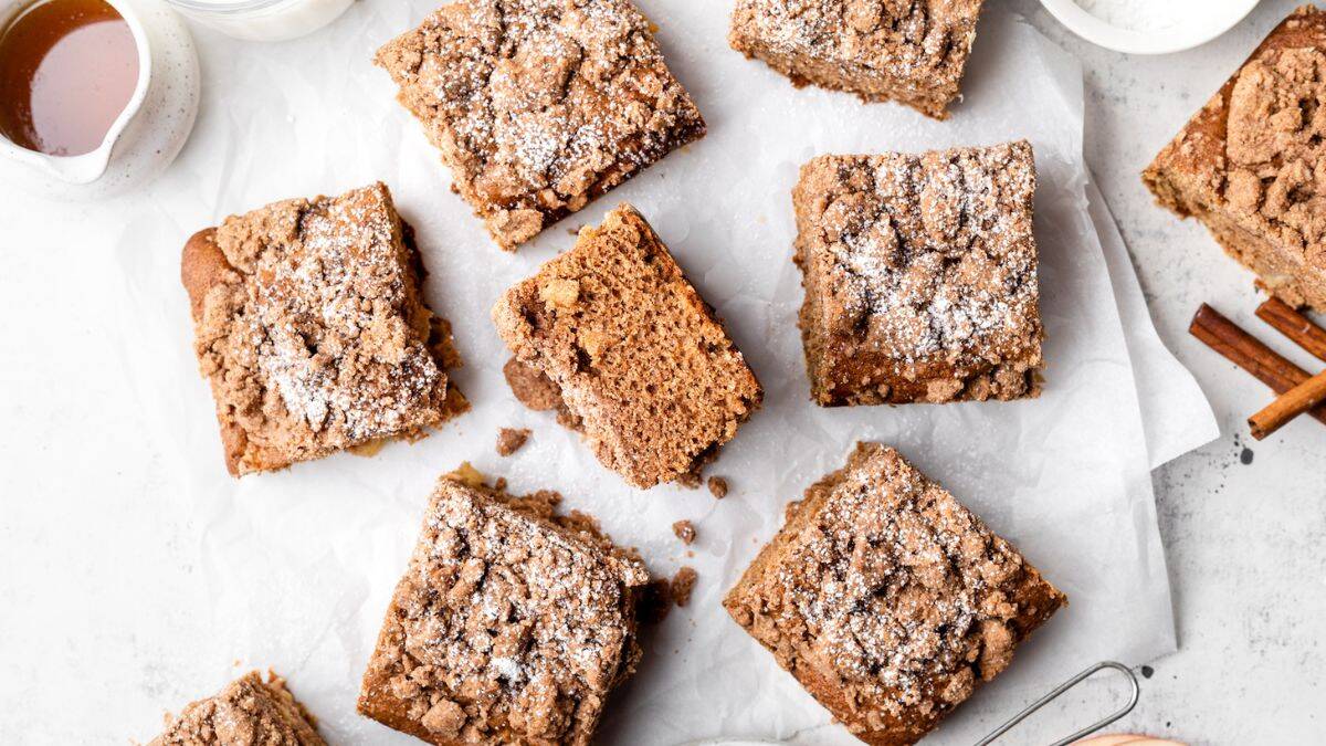 A couple of pieces of Apple Butter Coffee Cake.