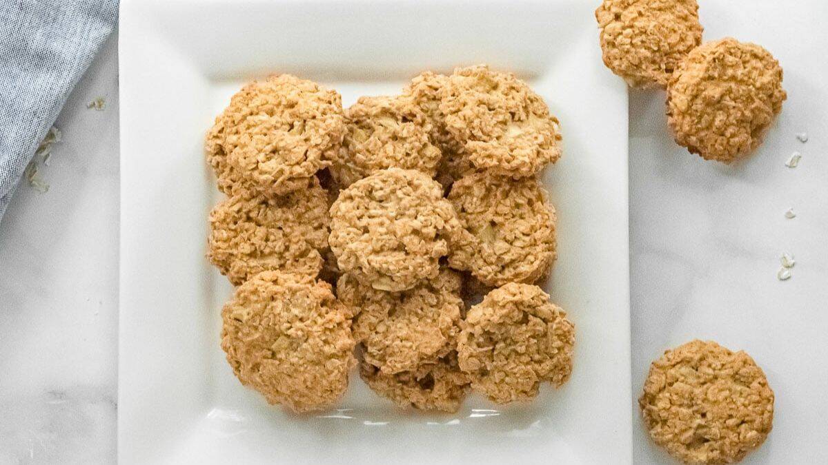 A platter of Apple Oatmeal Cookies.