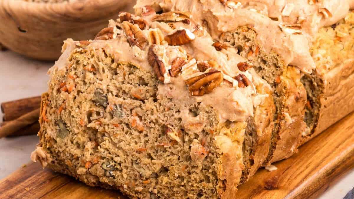 A few slices of Carrot Cake Loaf.