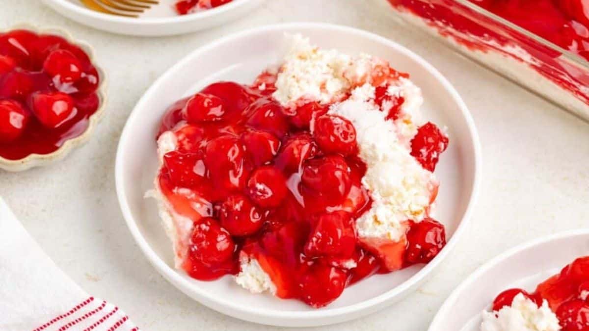 A serving of Cherries in the Snow.