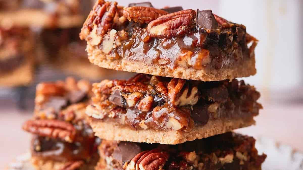 A couple of Chocolate Pecan Pie Bars.