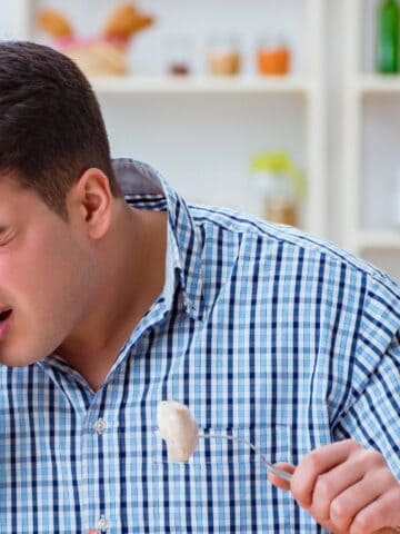 unhappy many with food