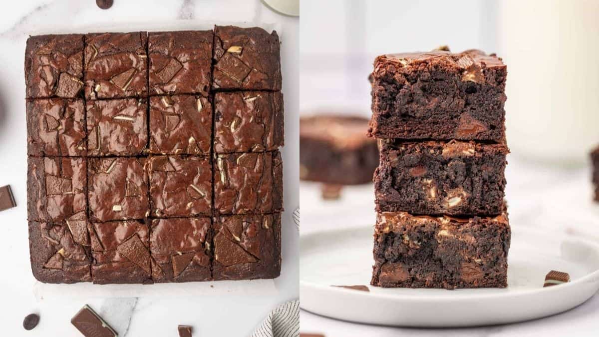 Andes Mint Brownies (Best Fudgy Chocolate Brownies)