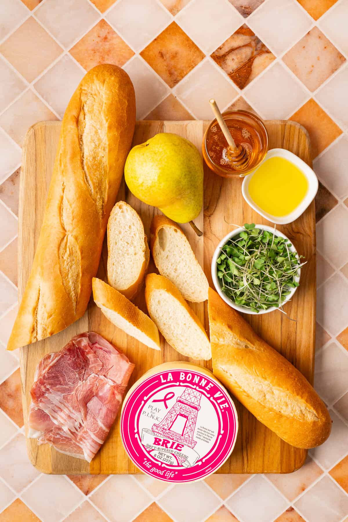 Ingredient shot for this crostini recipe