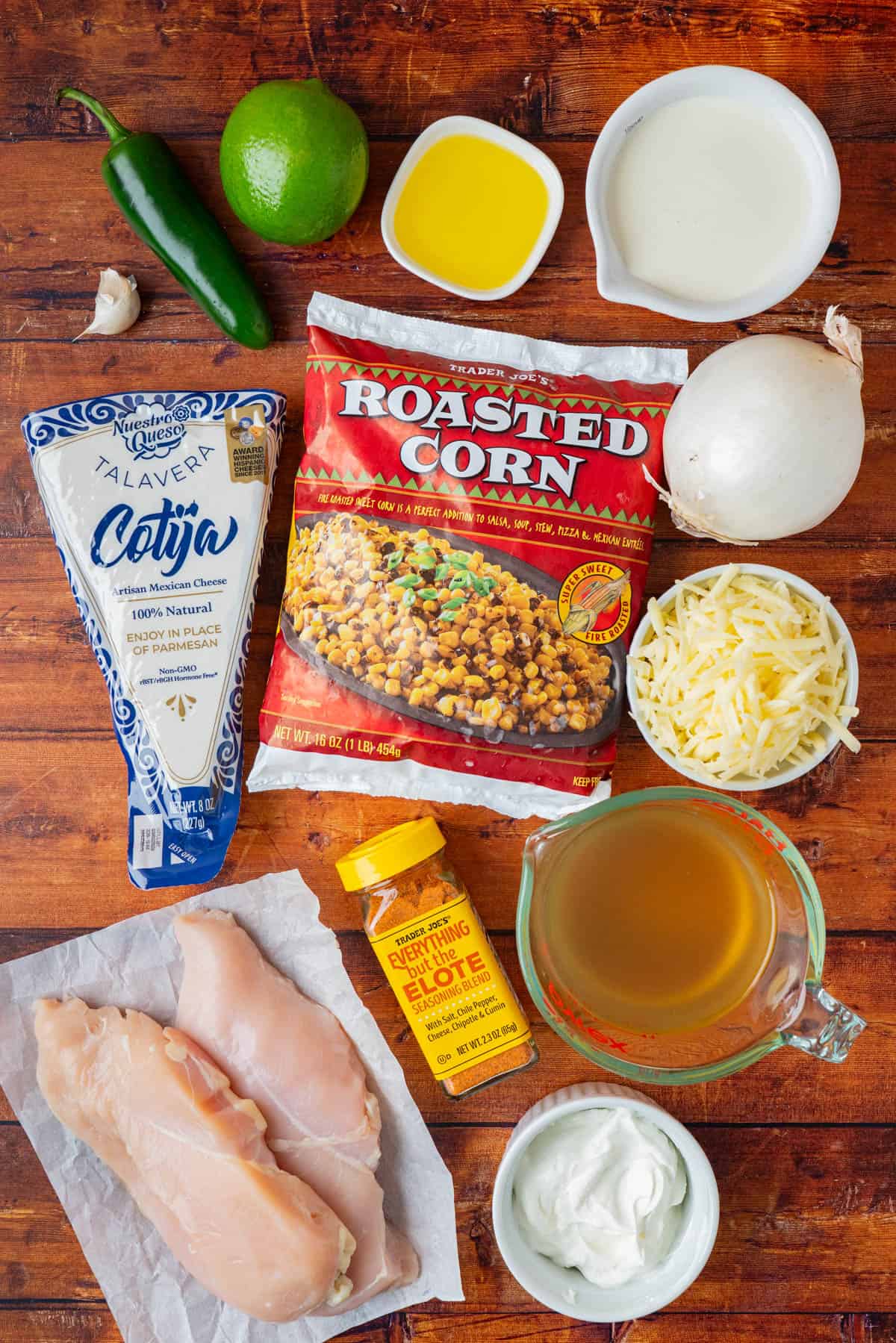 Overhead ingredient shot