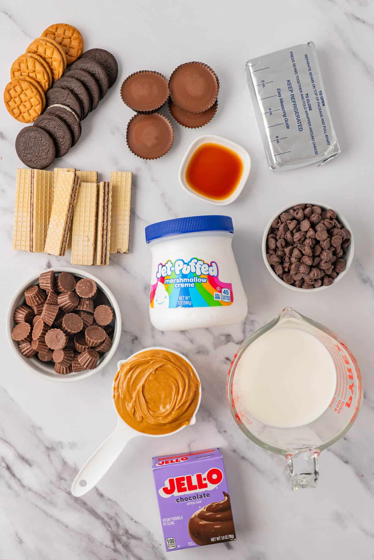 Overhead ingredient shot