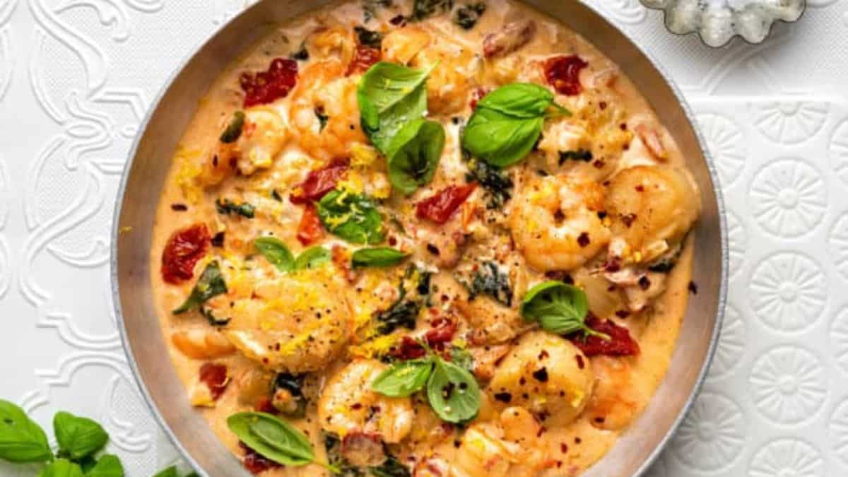 Tuscan shrimp and scallops recipe