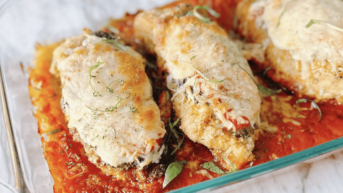 Easy Pesto Chicken Parmesan