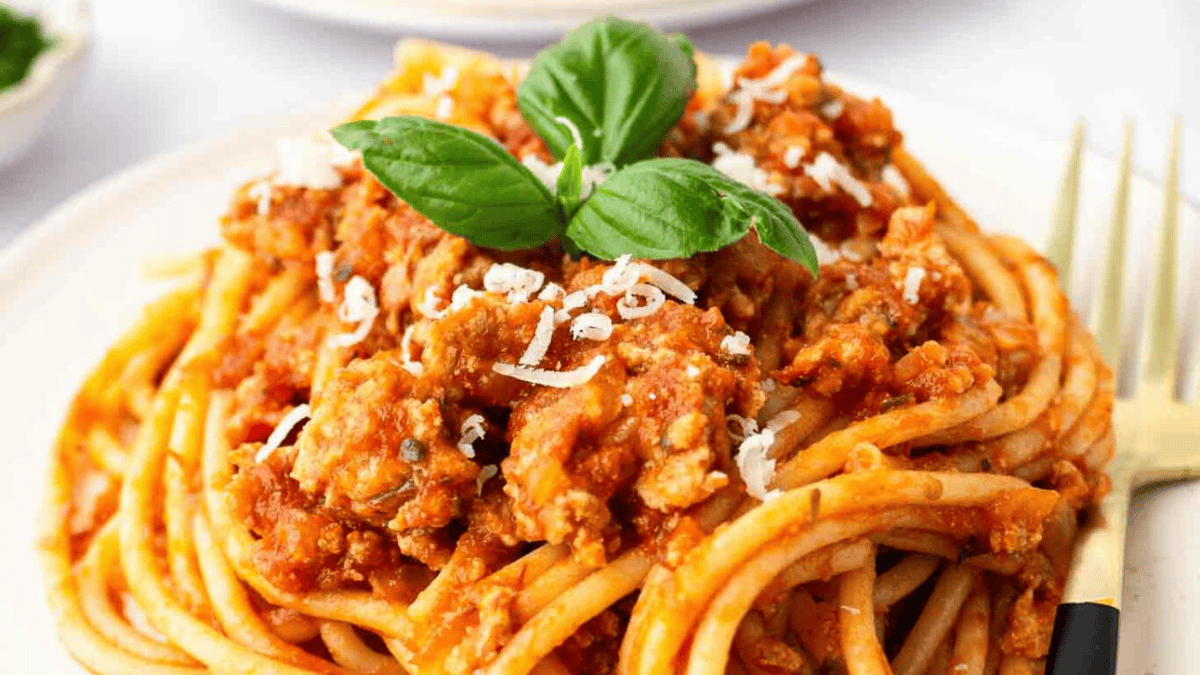 Ground Turkey with Spaghetti