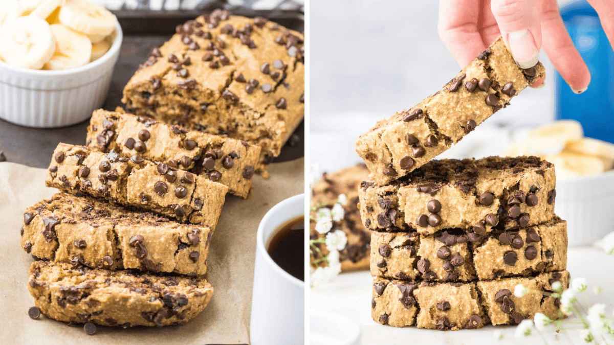 Healthy Banana Oat Bread with Chocolate Chips
