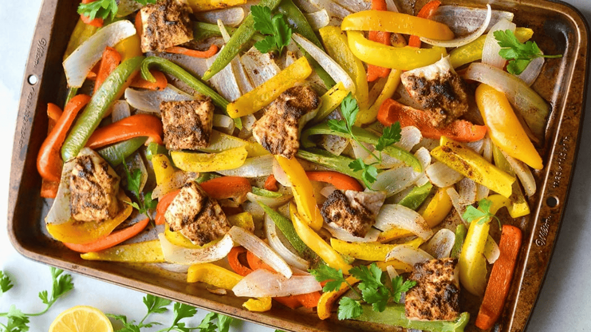 Healthy Sheet Pan Fish Fajitas