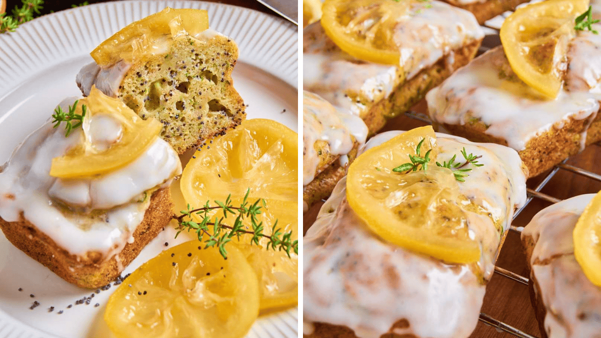 Lemon Poppy Sourdough Zucchini Bread with Protein