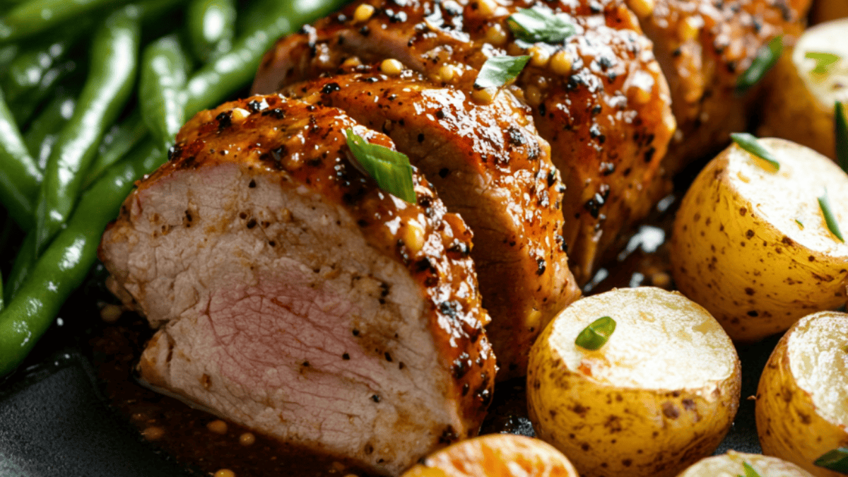 One-Pan Honey Mustard Pork Tenderloin