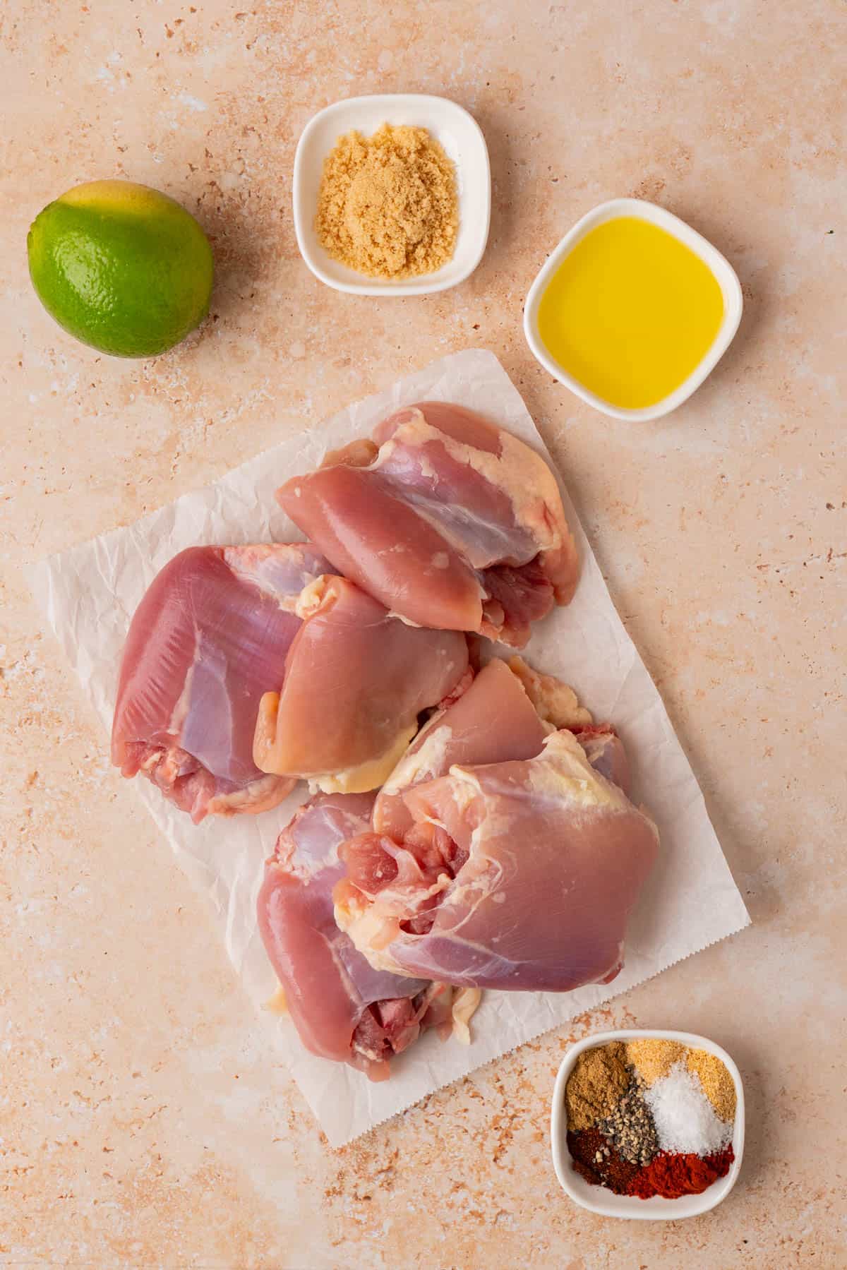 Overhead ingredient shot.