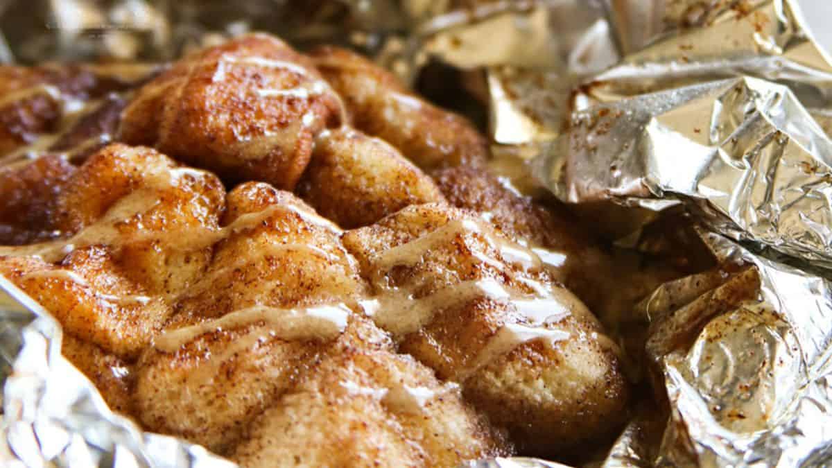 A close-up shot of cappuccino monkey bread.