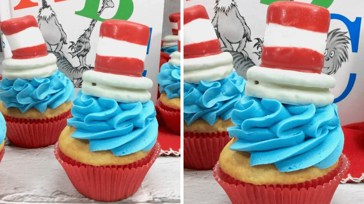 Cat in the Hat Cupcakes