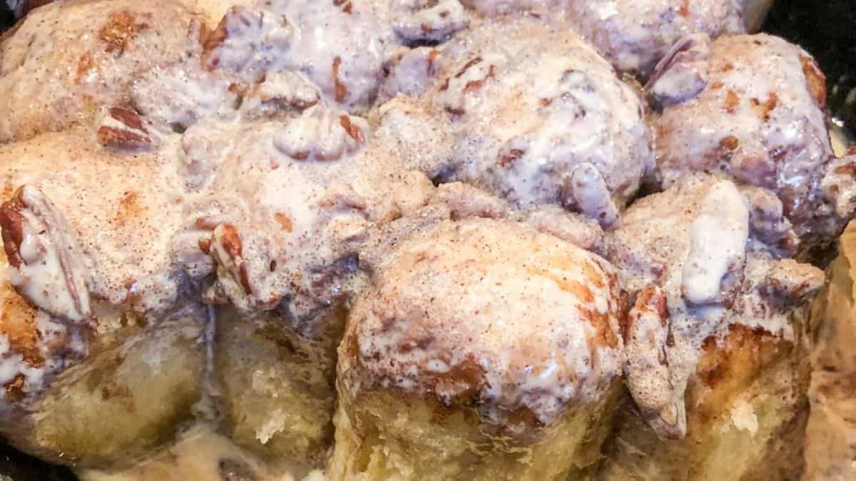 Close-up shot of Cinnamon rolls.  