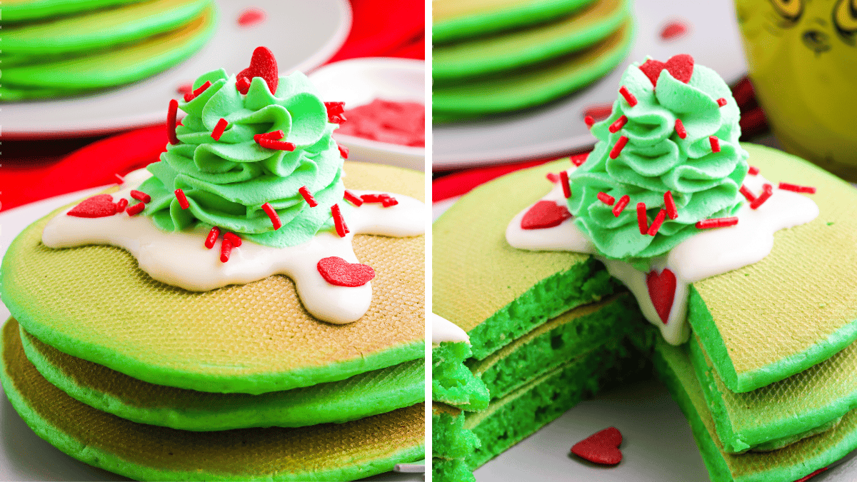 Grinch Pancakes