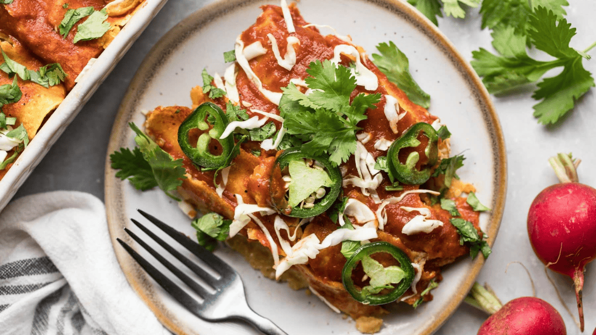 High-Protein Chicken Enchiladas