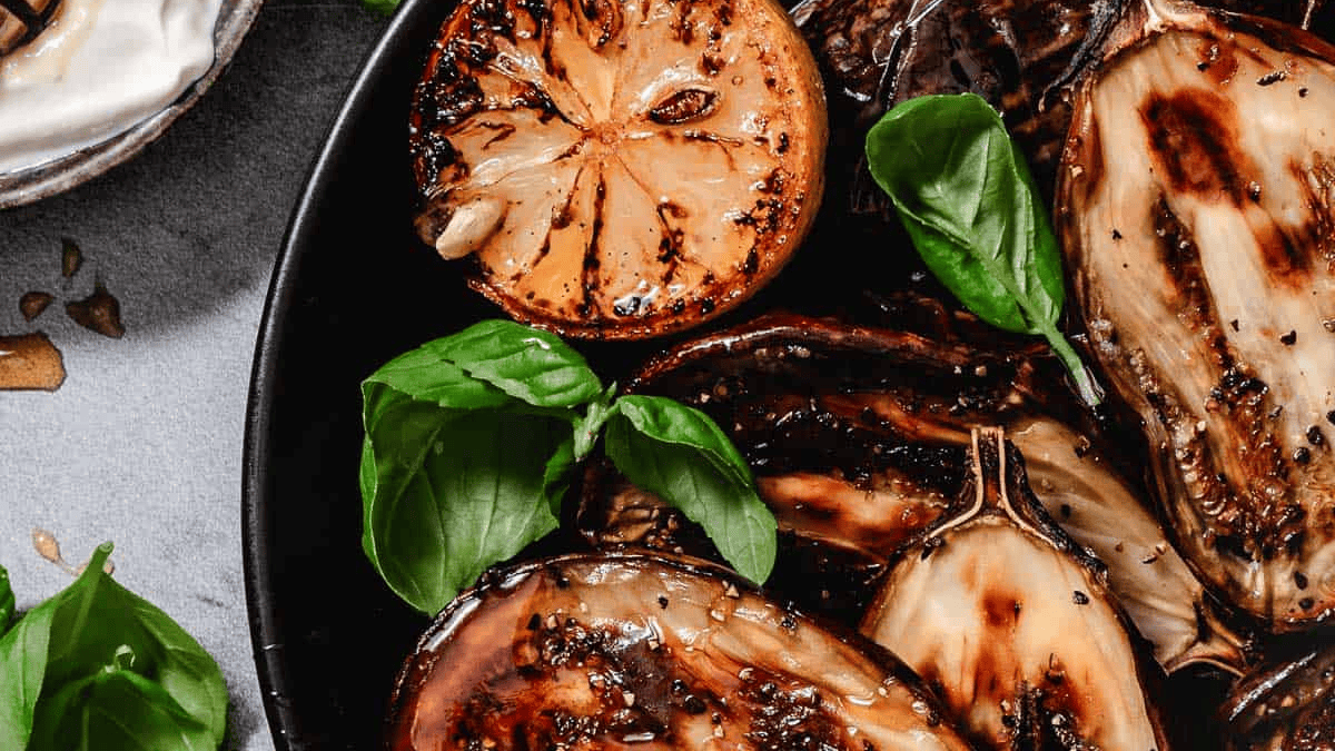Roasted Fairytale Eggplant with Lemon