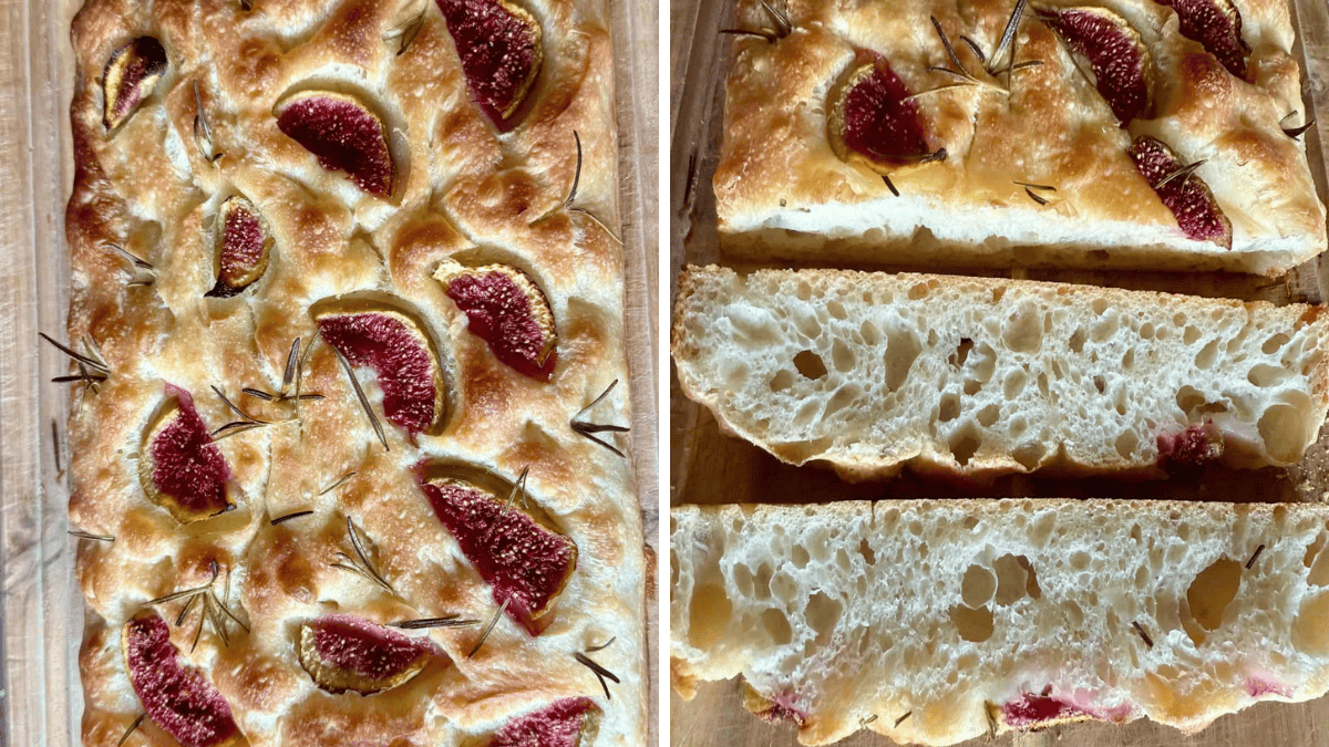Sourdough Rosemary and Fig Focaccia