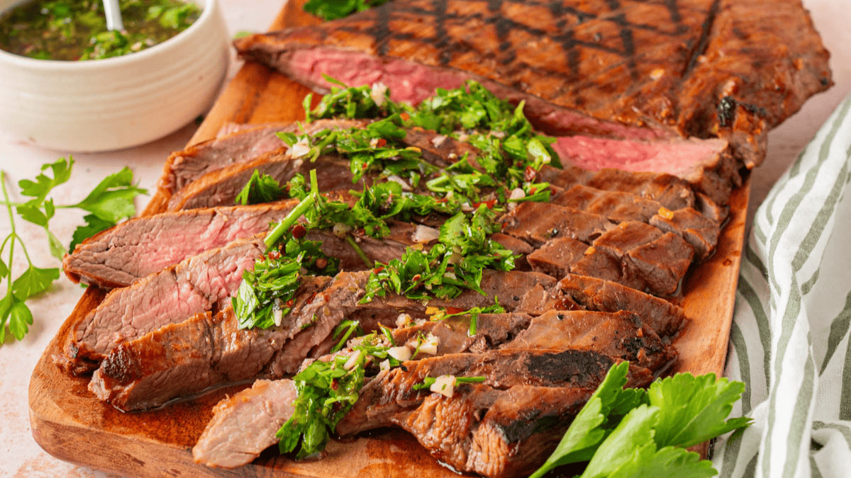 Flank Steak with Chimichurri Sauce